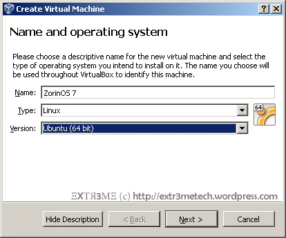 Name and Operating system